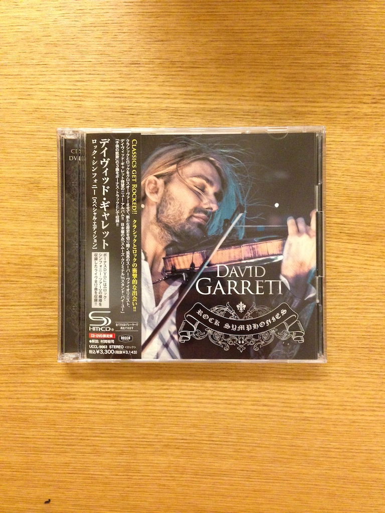 David Garrett - Rock Symphonies (1 SHMCD + 1 DVD) (日版) (SOLD 已售)