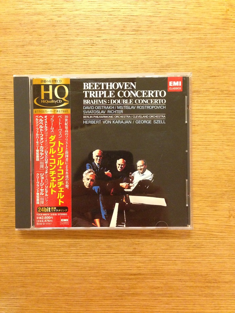 Beethoven Triple Concerto and Brahms Double Concerto (HQCD, 日版) (SOLD 已售)