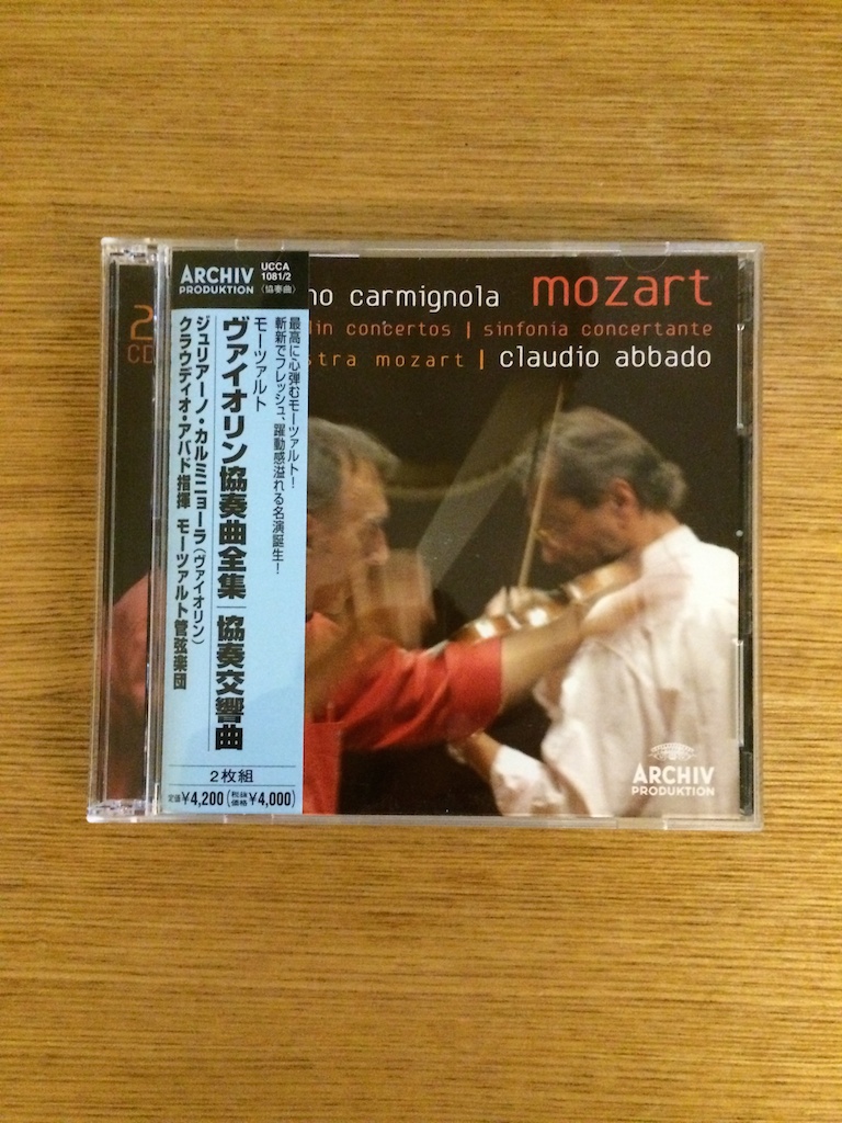 Carmignola, Abbado, Orchestra Mozart: Mozart violin concertos (2CD, 日版) (SOLD 已售)