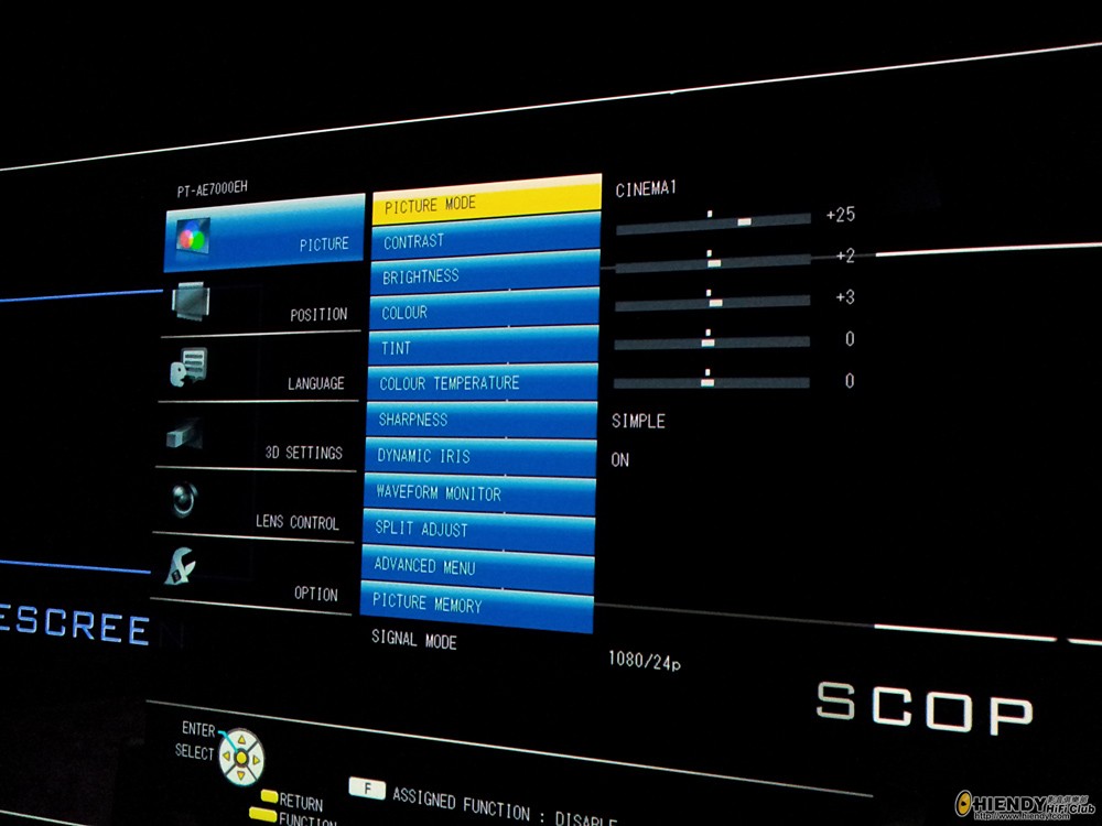 2D Cinema1 Setting